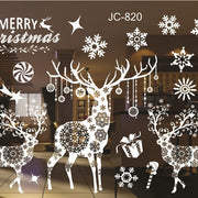 Christmas White Showcase Decorative Stickers Window Stickers Glass