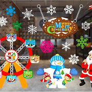 Christmas White Showcase Decorative Stickers Window Stickers Glass