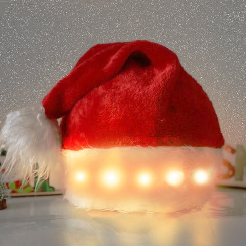 Christmas Hat LED Light Plush Children's