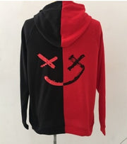 Christmas menswear smiley print hoodie jumper