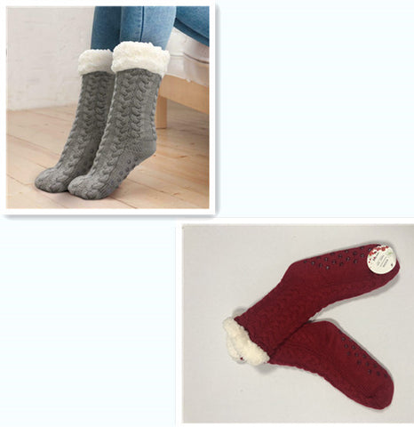 Non-slip padded lazy socks