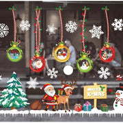Christmas White Showcase Decorative Stickers Window Stickers Glass
