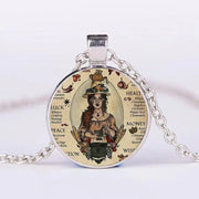 Halloween Round Pumpkin Ghost Bat Necklace Men And Women