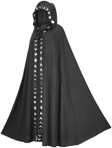 Hooded Cloak Medieval Renaissance 5 Color Printed Cloak