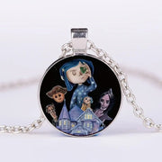 Halloween Round Pumpkin Ghost Bat Necklace Men And Women