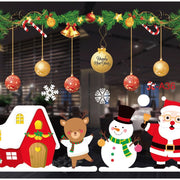 Christmas White Showcase Decorative Stickers Window Stickers Glass