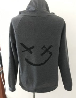 Christmas menswear smiley print hoodie jumper