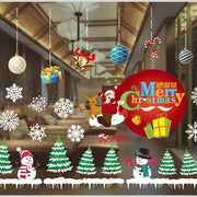 Christmas White Showcase Decorative Stickers Window Stickers Glass