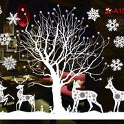 Christmas White Showcase Decorative Stickers Window Stickers Glass