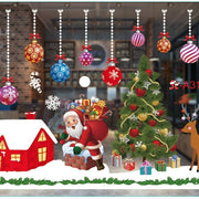 Christmas White Showcase Decorative Stickers Window Stickers Glass