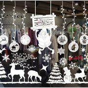 Christmas White Showcase Decorative Stickers Window Stickers Glass