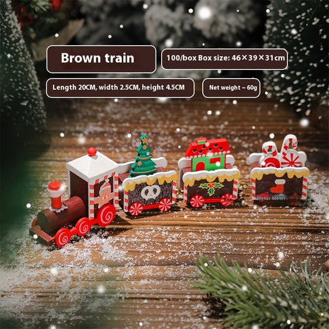 Wooden Train Decoration Small Gift Toy