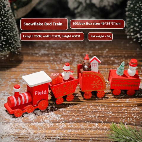 Wooden Train Decoration Small Gift Toy