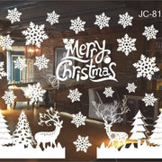 Christmas White Showcase Decorative Stickers Window Stickers Glass
