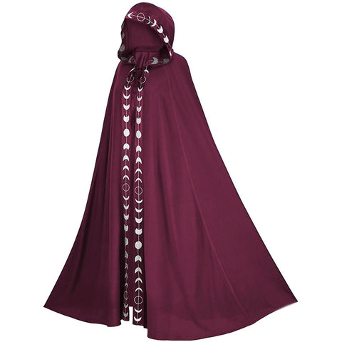 Hooded Cloak Medieval Renaissance 5 Color Printed Cloak