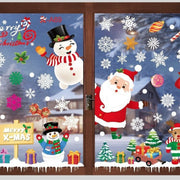 Christmas White Showcase Decorative Stickers Window Stickers Glass
