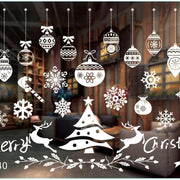 Christmas White Showcase Decorative Stickers Window Stickers Glass