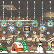 Christmas White Showcase Decorative Stickers Window Stickers Glass