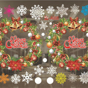 Christmas White Showcase Decorative Stickers Window Stickers Glass