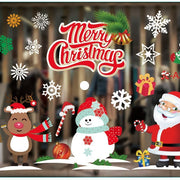 Christmas White Showcase Decorative Stickers Window Stickers Glass