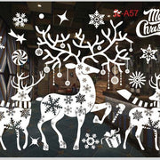 Christmas White Showcase Decorative Stickers Window Stickers Glass