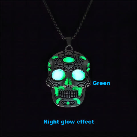 Halloween Luminous Skull Necklace