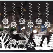 Christmas White Showcase Decorative Stickers Window Stickers Glass