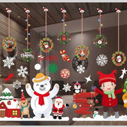 Christmas White Showcase Decorative Stickers Window Stickers Glass