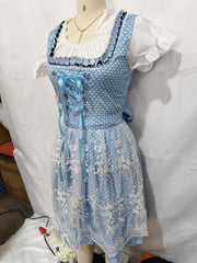 Halloween Munich Beer Long Short-sleeved Printed Lace-up Dress